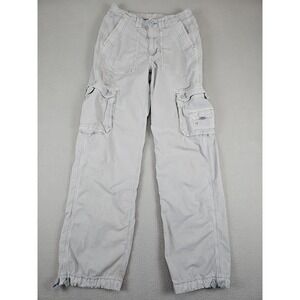 American‎ Eagle Women's 00 25x29 Blue Gray Baggy Jogger Wide Leg Grunge
